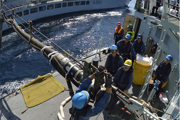 Fill ‘er up! HMCS Regina replenishes at sea, many times