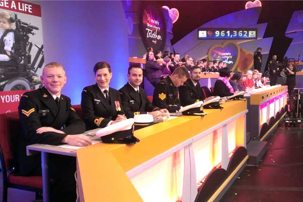Naval reservists volunteer for Variety Show of Hearts telethon