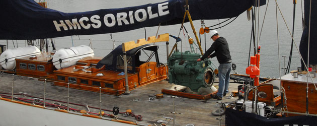 HMCS Oriole gets revved up