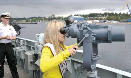 Miss Canada comes aboard