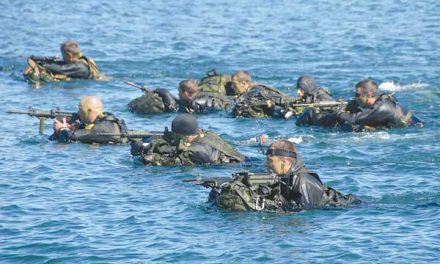 Surf to sand during amphibious exercise