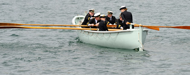 Row the captain ashore