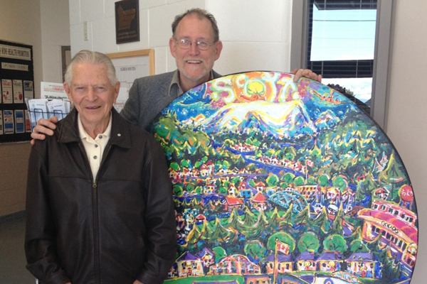 Veteran aviator Stocky Edwards signs print