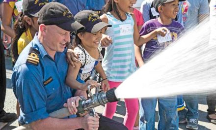 Children delighted with HMCS Regina tour