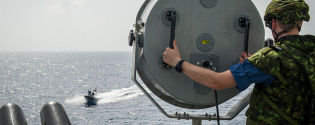 Training exercise aboard the HMCS Regina