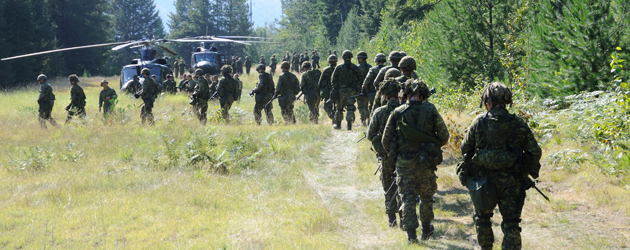 Canadian Brigade Group practice drill