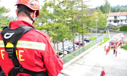Firefighters train in rescue techniques
