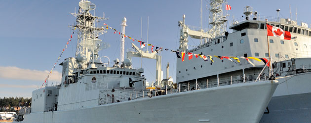 HMCS Algonquin is decked out