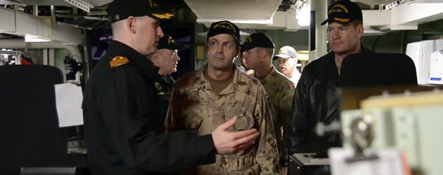 CDS tours the operations room