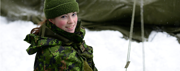 Winter warfare exercise in Quebec