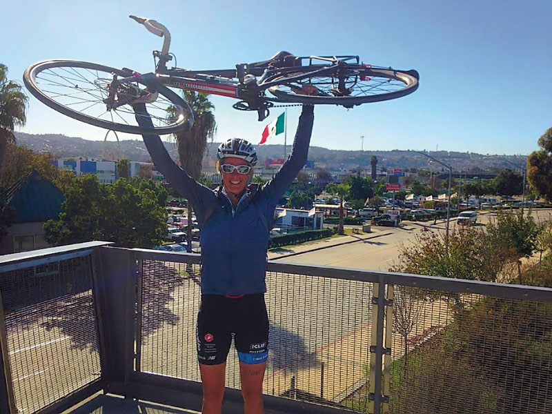 Sailor bikes south for mental health