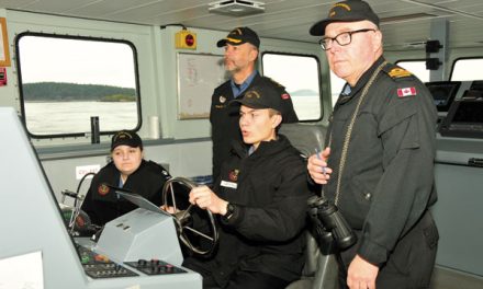 Admiral joins cadets on Orca training sail