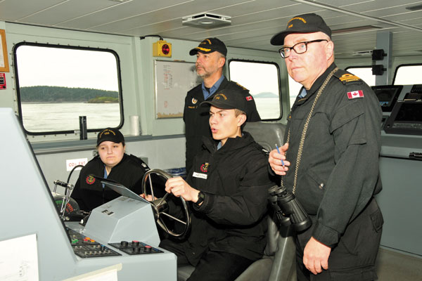 Admiral joins cadets on Orca training sail