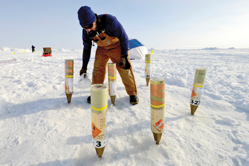 Defence scientists test geobuoys in the Arctic