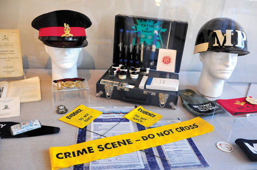 Military Police centre  of museum’s new exhibit