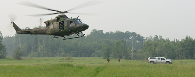 Touching down near Montreal Lake