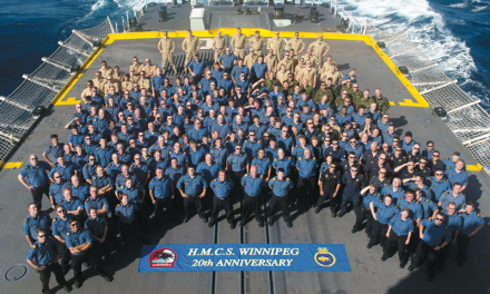 Winnipeg milestone celebrated at sea