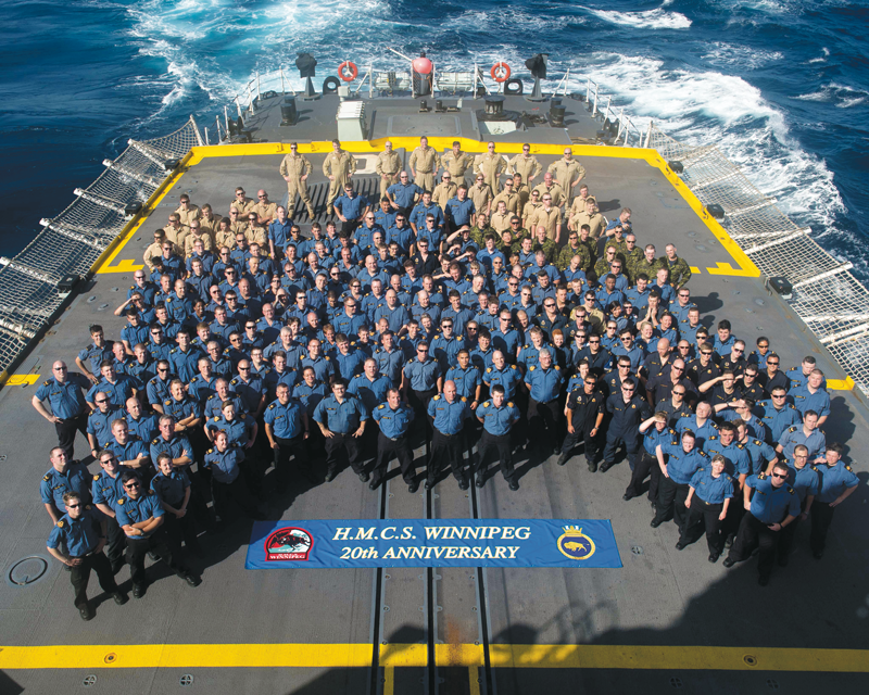 Winnipeg milestone celebrated at sea