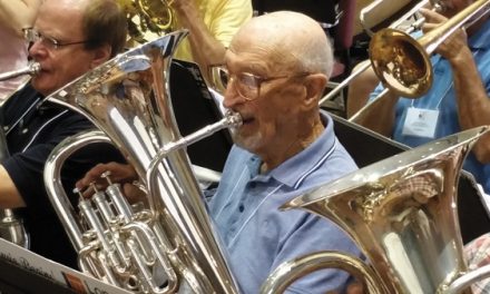 Original Naden Band member pipes in at anniversary concert