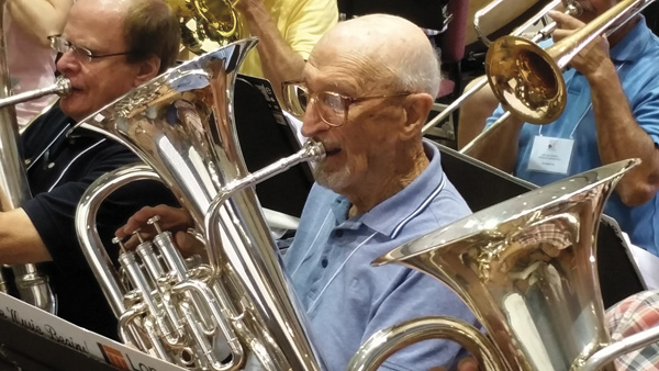 Original Naden Band member pipes in at anniversary concert