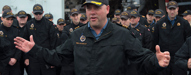 Briefing the sailors