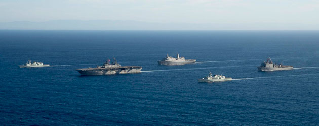 Ships in formation