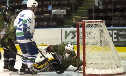 CAF goaltender offers solid defence against Canucks Alumni