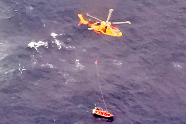 Man overboard rescued 13 nautical miles west of Kyuquot Channel