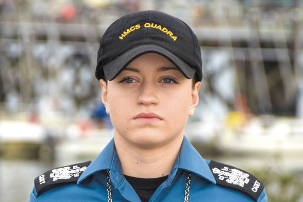 Cadet takes on role of Coxswain at HMCS Quadra
