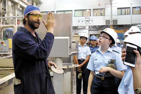 Cadets get rare glimpse into dockyard