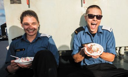 Calgary sailors enjoy sundaes on Sunday