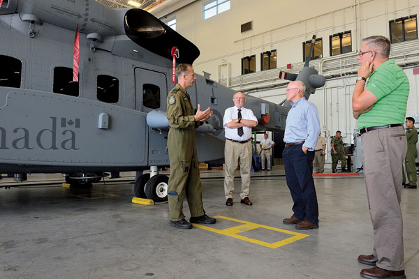 12 Wing welcomes group for first Cyclone helicopter tour