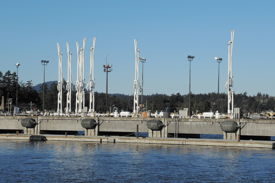 Installation of breakwater begins in Esquimalt Harbour