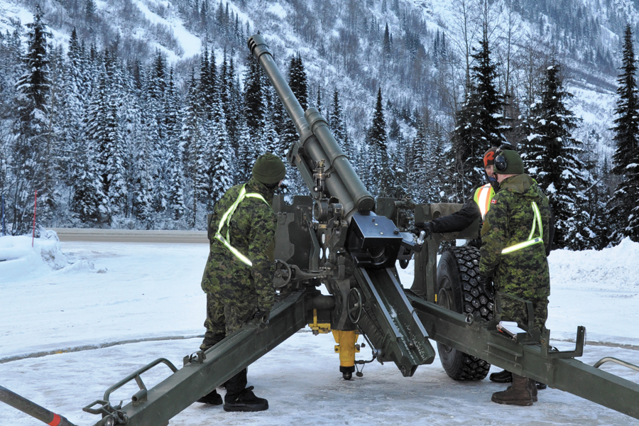 Howitzer, military keeps Rogers Pass safe