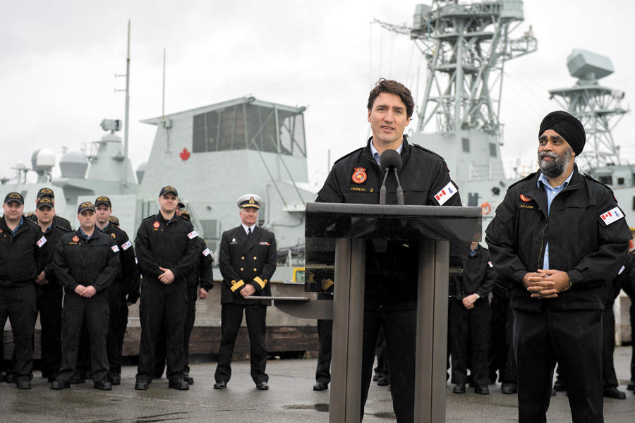 Prime Minister Trudeau, Defence Minister Sajjan visit CFB Esquimalt