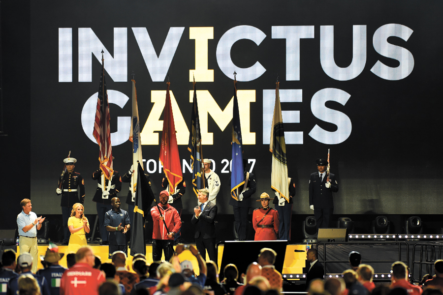Invictus athletes train on base