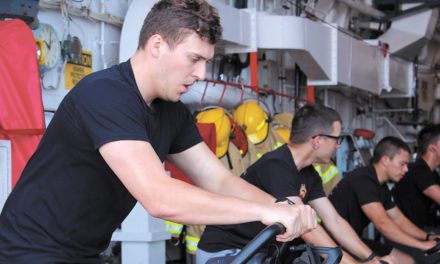 Navy Bike Ride at sea