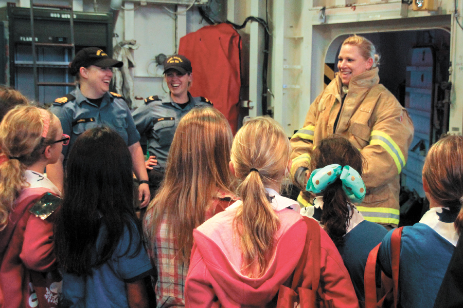 Girl Guides discover navy trades