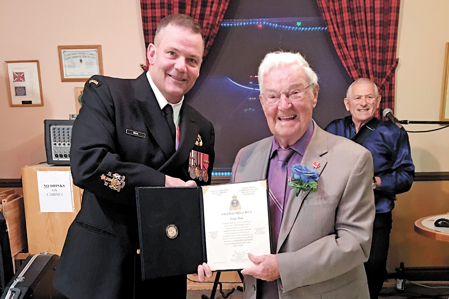 Navy recognizes 95-year-old survivor of HMCS Louisburg sinking