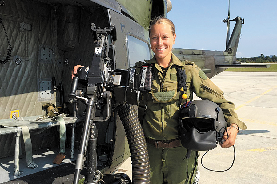 The first female door gunner