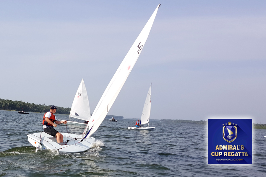 Sailing regatta hooks young officer