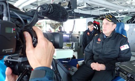 Chinese language TV crew document navy life