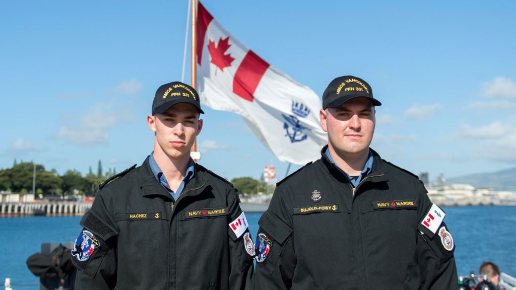 Ordinary Seaman Hachez (left) and Leading Seaman Bujold-Foisy (right)
