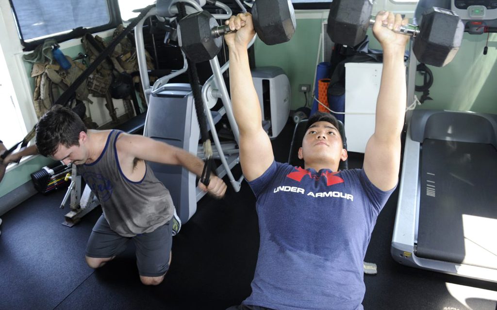 HMCS Whitehorse crew stay fit on Operation Caribbe