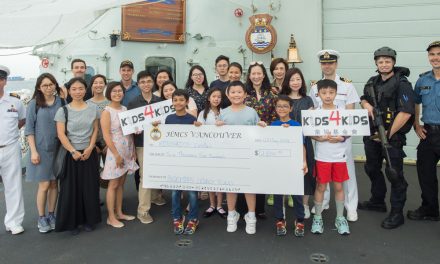 HMCS Vancouver gives to kids in Hong Kong