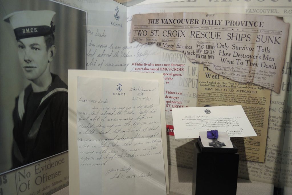A letter home to the mother of a crewmate penned by Able Seaman William Fisher. The stoker was the lone survivor of deadly German U-Boat attack on HMCS St. Croix that claimed the lives of 146 seamen. Photo by Peter Mallett