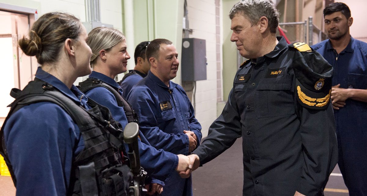 New Zealand sailors train with naval boarding party