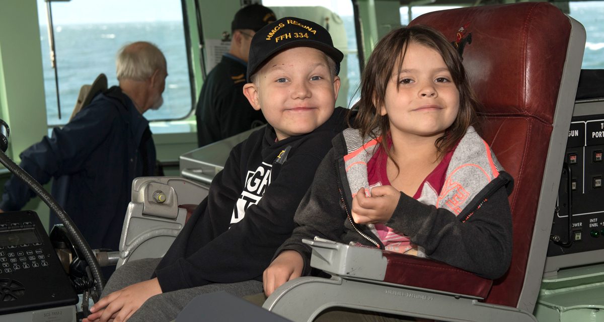 Children’s charity tour on board HMCS Regina