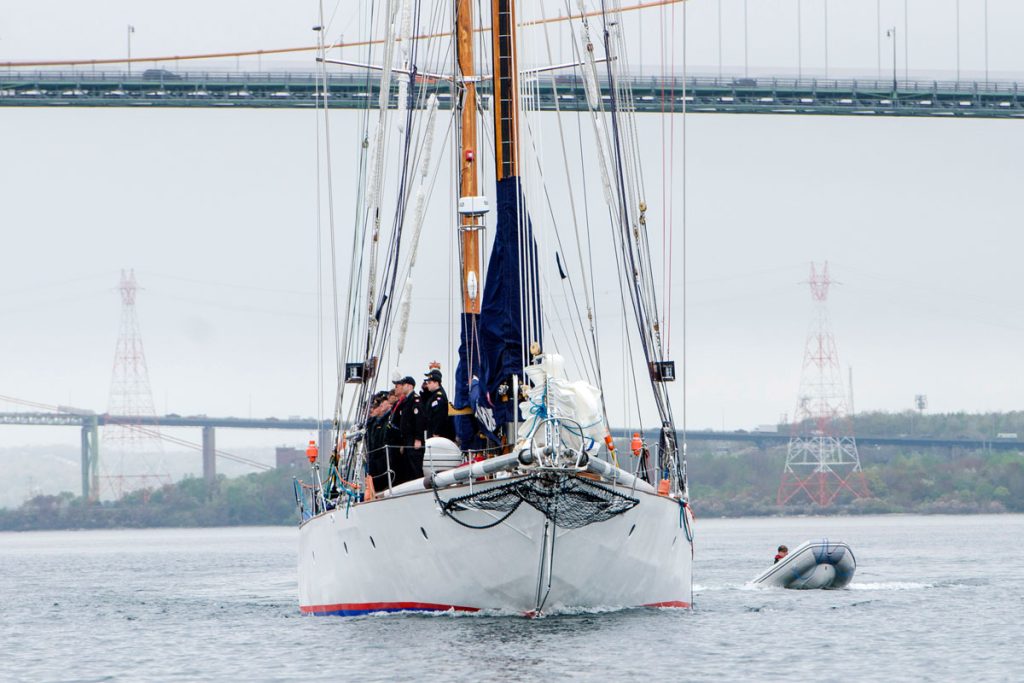 HMCS Oriole departs Halifax for the 2018 Great Lakes Deployment on May 29.