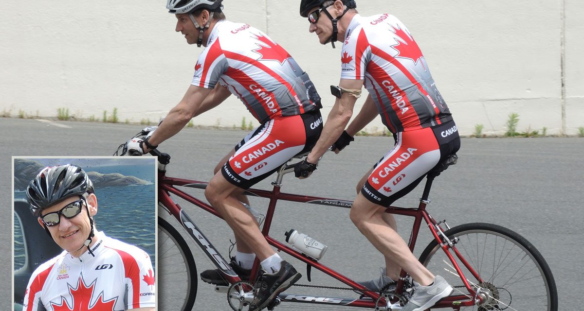 Blind veteran tackles biking